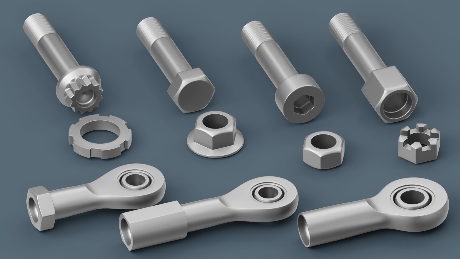 Hard Surface Mechanical Kitbash  Quad Topology  Bundle 3D Model Collection_6