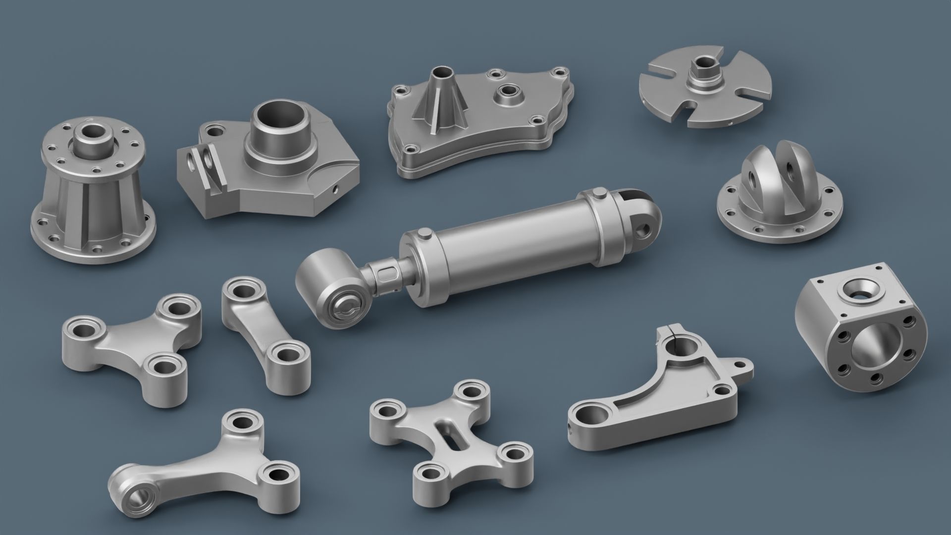 Hard Surface Mechanical Kitbash  Quad Topology  Bundle 3D Model Collection_13