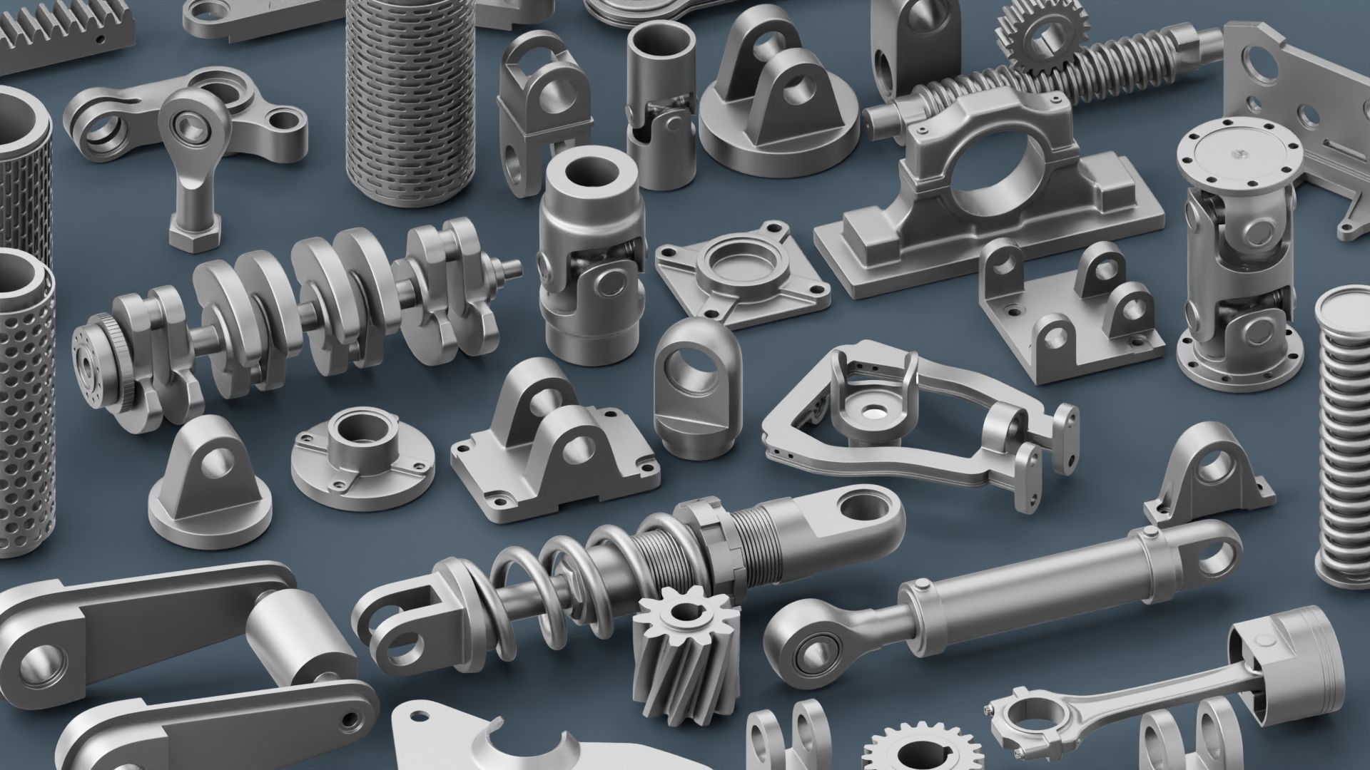 Hard Surface Mechanical Kitbash  Quad Topology  Bundle 3D Model Collection_1