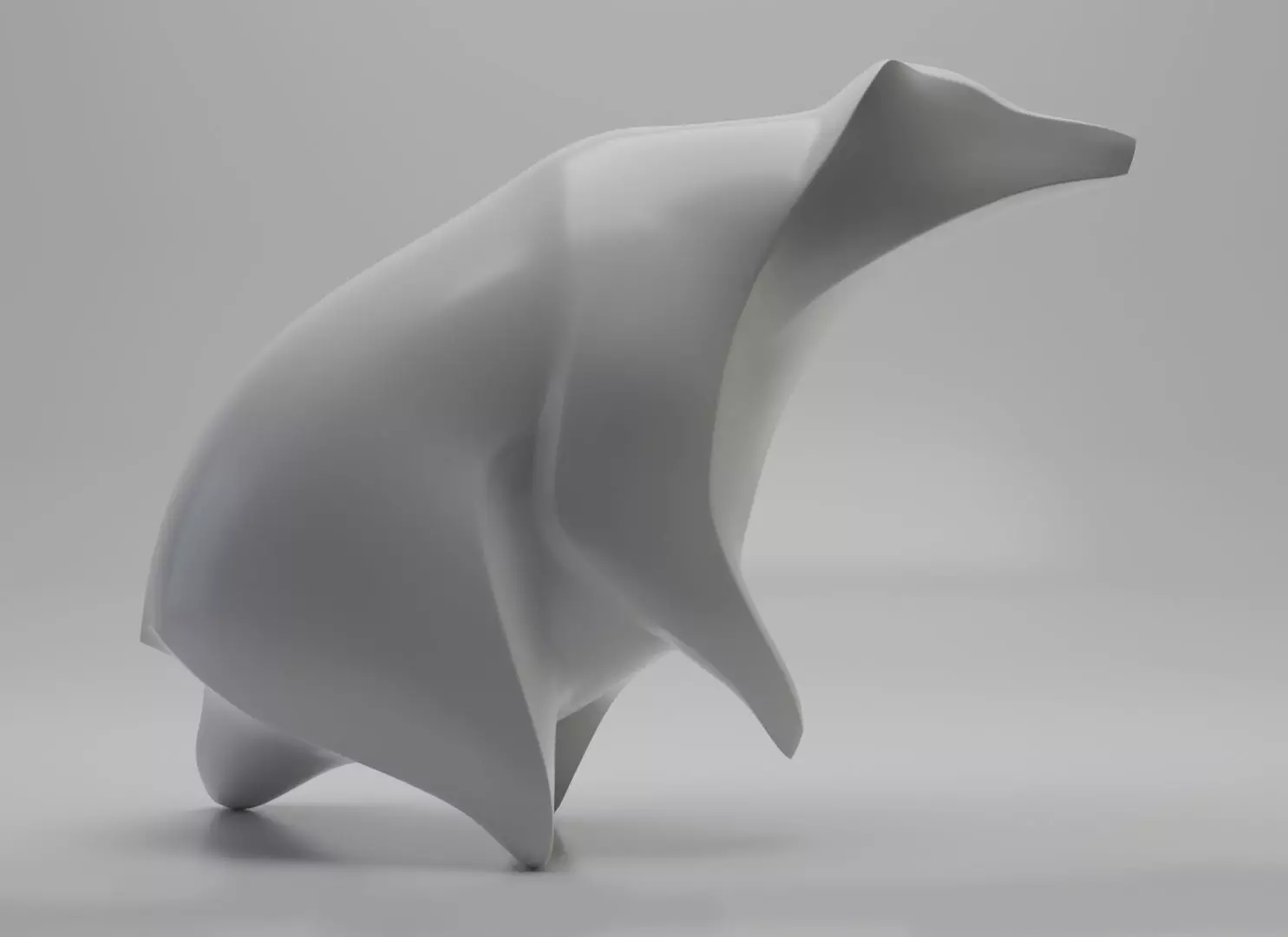 Bear stylized animal 3D print model 3D print model