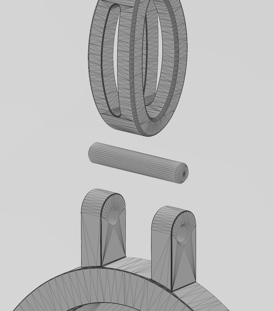 Simple oval pendant 3D print model_13