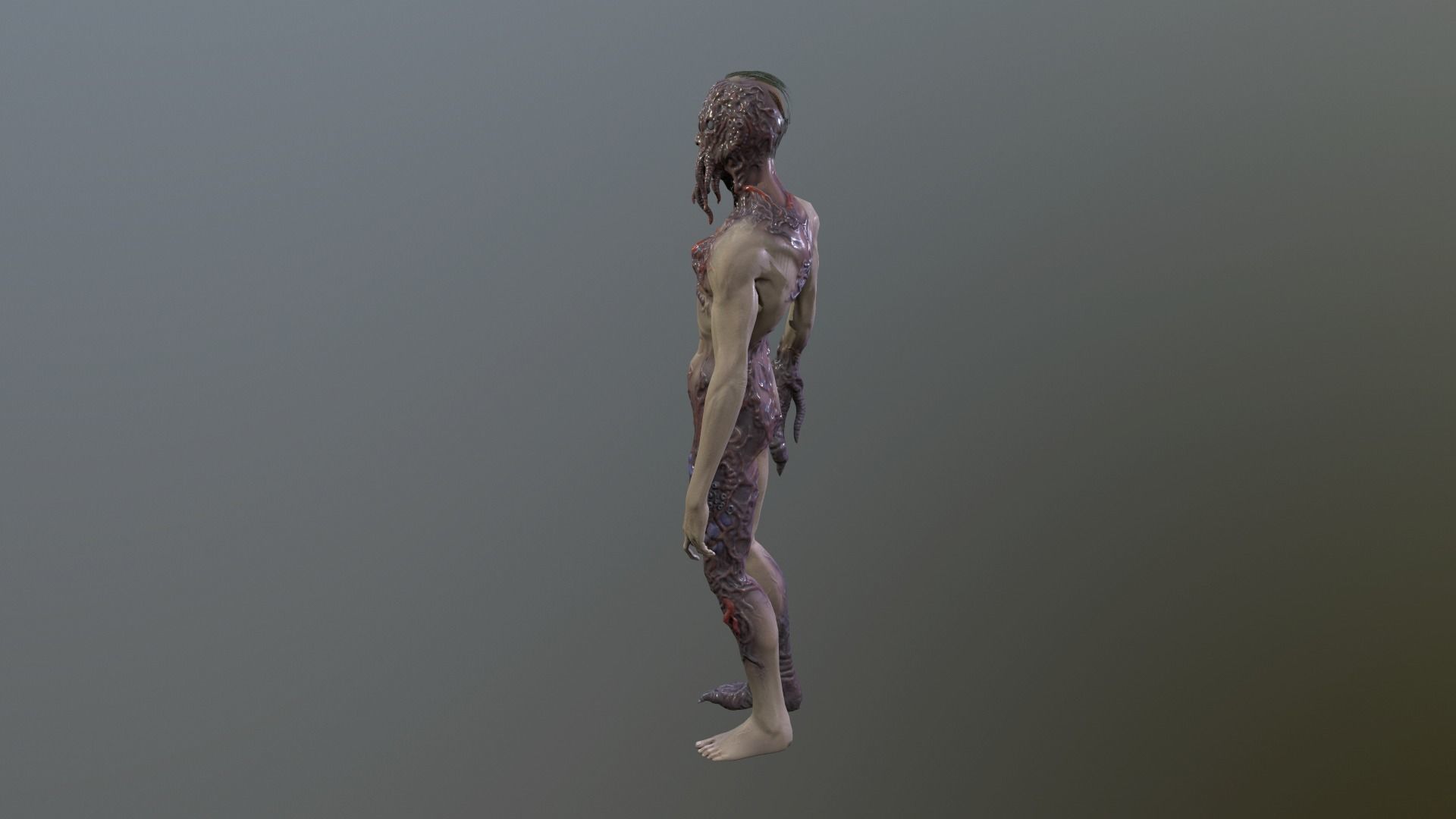 Parasite man with skin 3D model_6