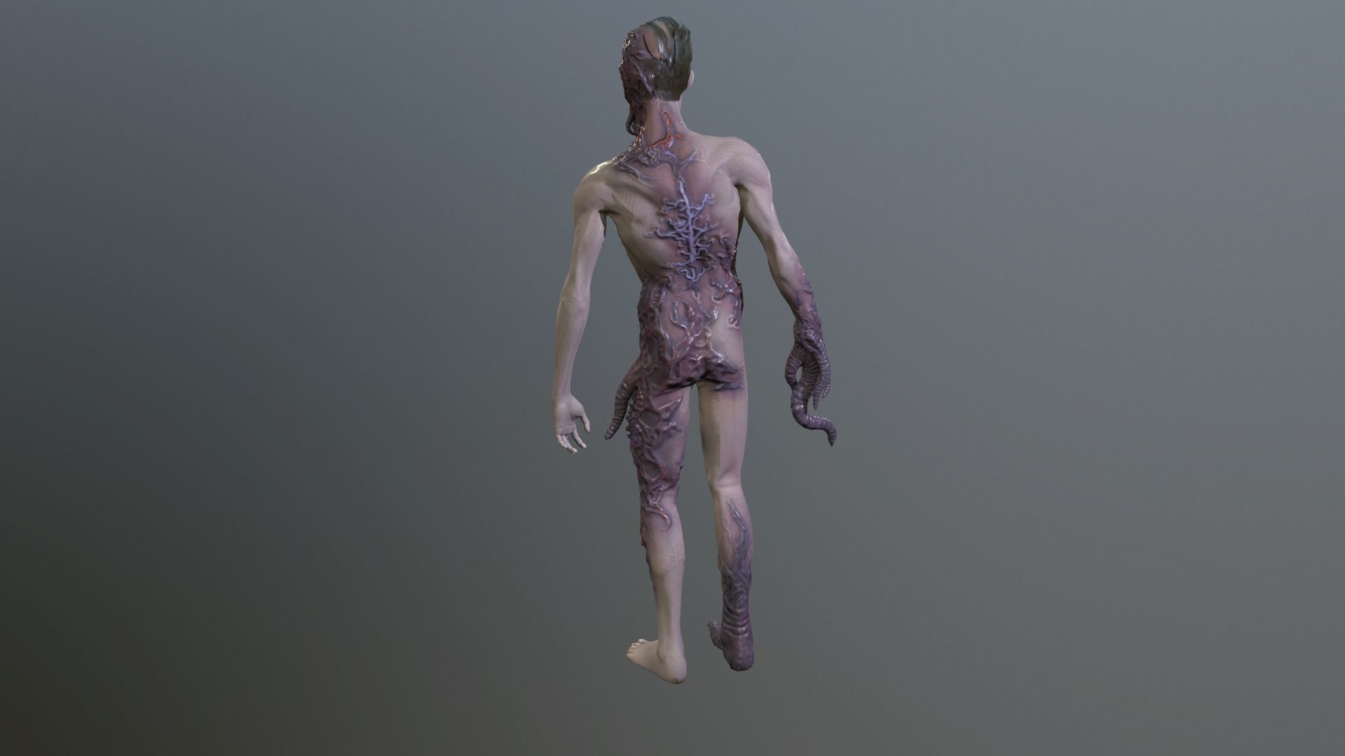 Parasite man with skin 3D model_5