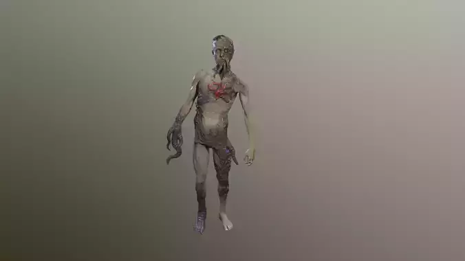 Parasite man with skin