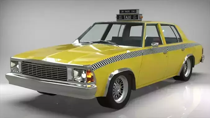 Taxi Chevrolet malibu1981 lowpoly