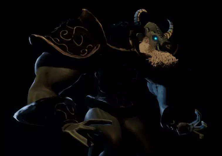 Bull Warrior Low-poly 3D model_0