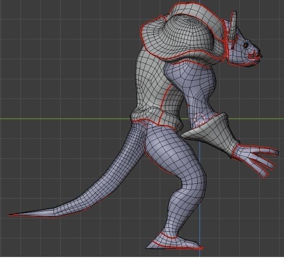 Bull Warrior Low-poly 3D model_12