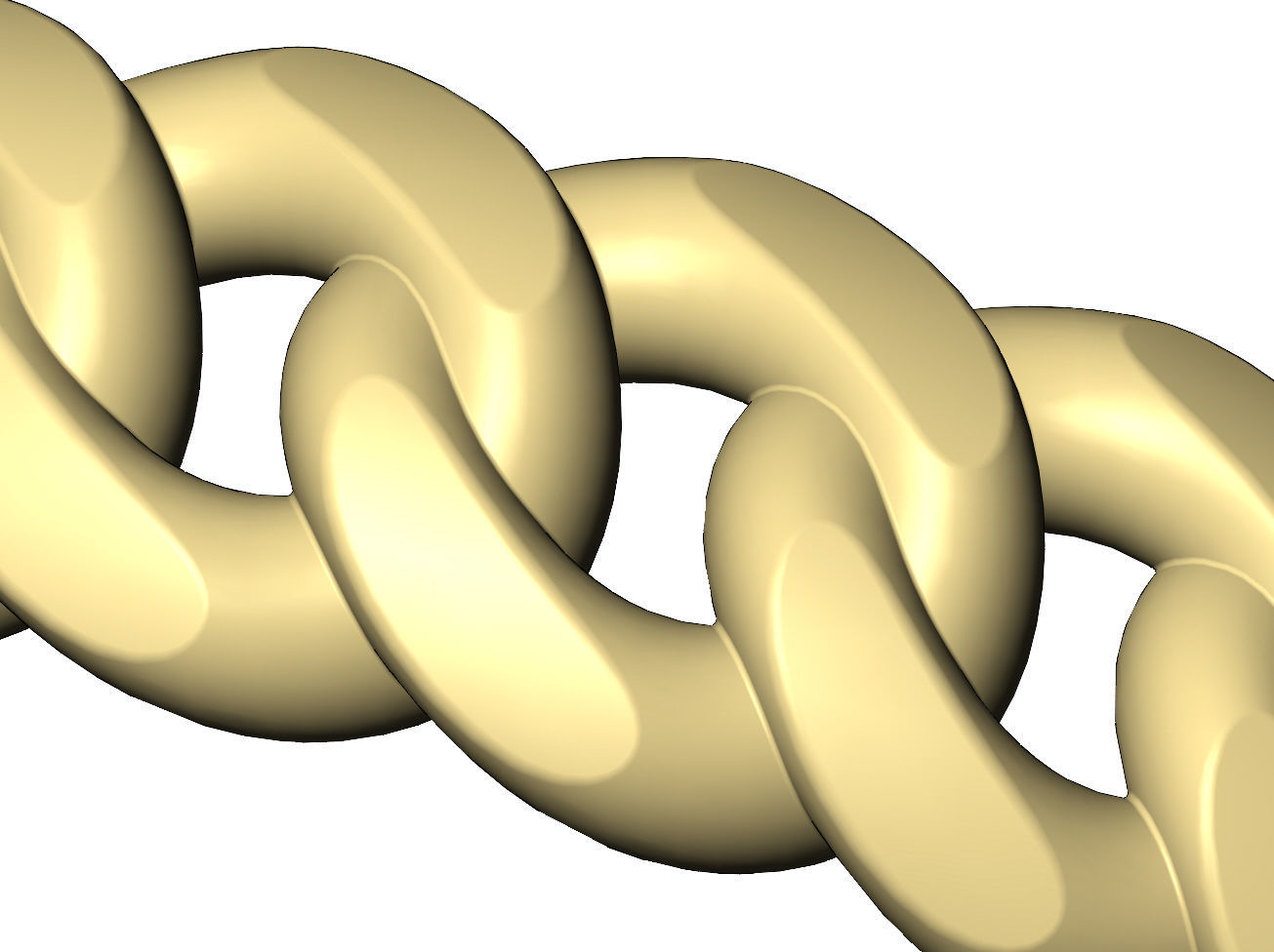 Thin 3mm wide cuban link band size 5to9 3D print model_10