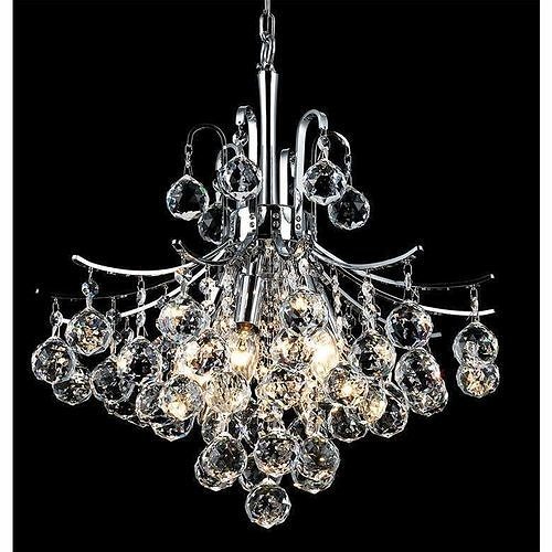Toureg Wide Chrome 6 Light Crystal Chandelier Low-poly 3D model