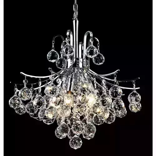 Toureg Wide Chrome 6 Light Crystal Chandelier