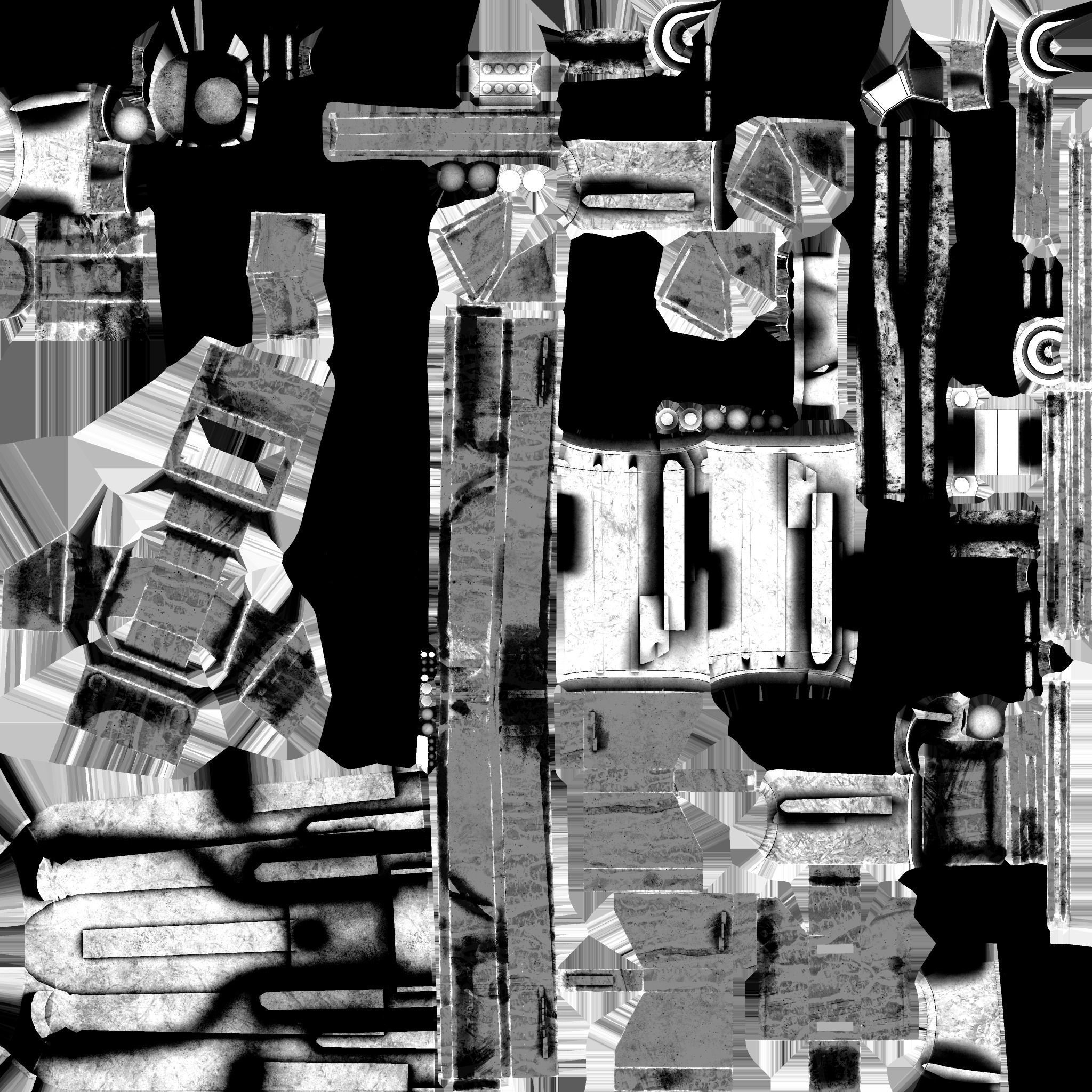 Sci-Fi Aircraft - Airship Rusted - Steampunk Asset Low-poly 3D model_23