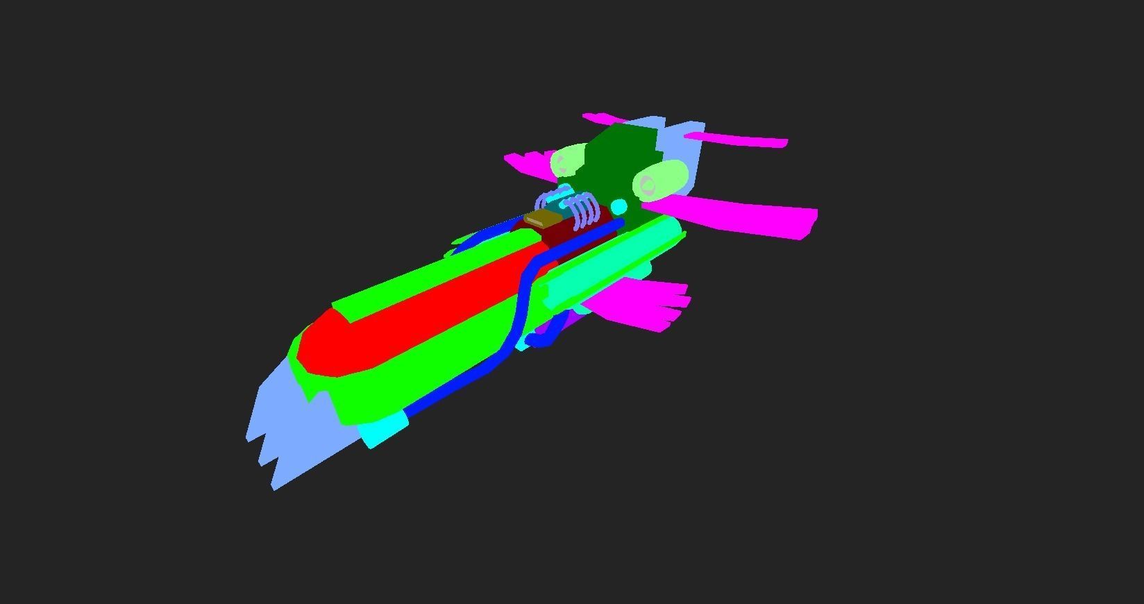 Sci-Fi Aircraft - Airship Rusted - Steampunk Asset Low-poly 3D model_13