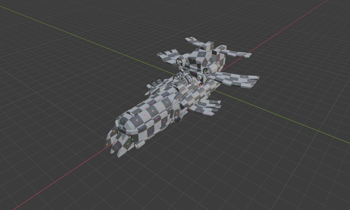 Sci-Fi Aircraft - Airship Rusted - Steampunk Asset Low-poly 3D model_15