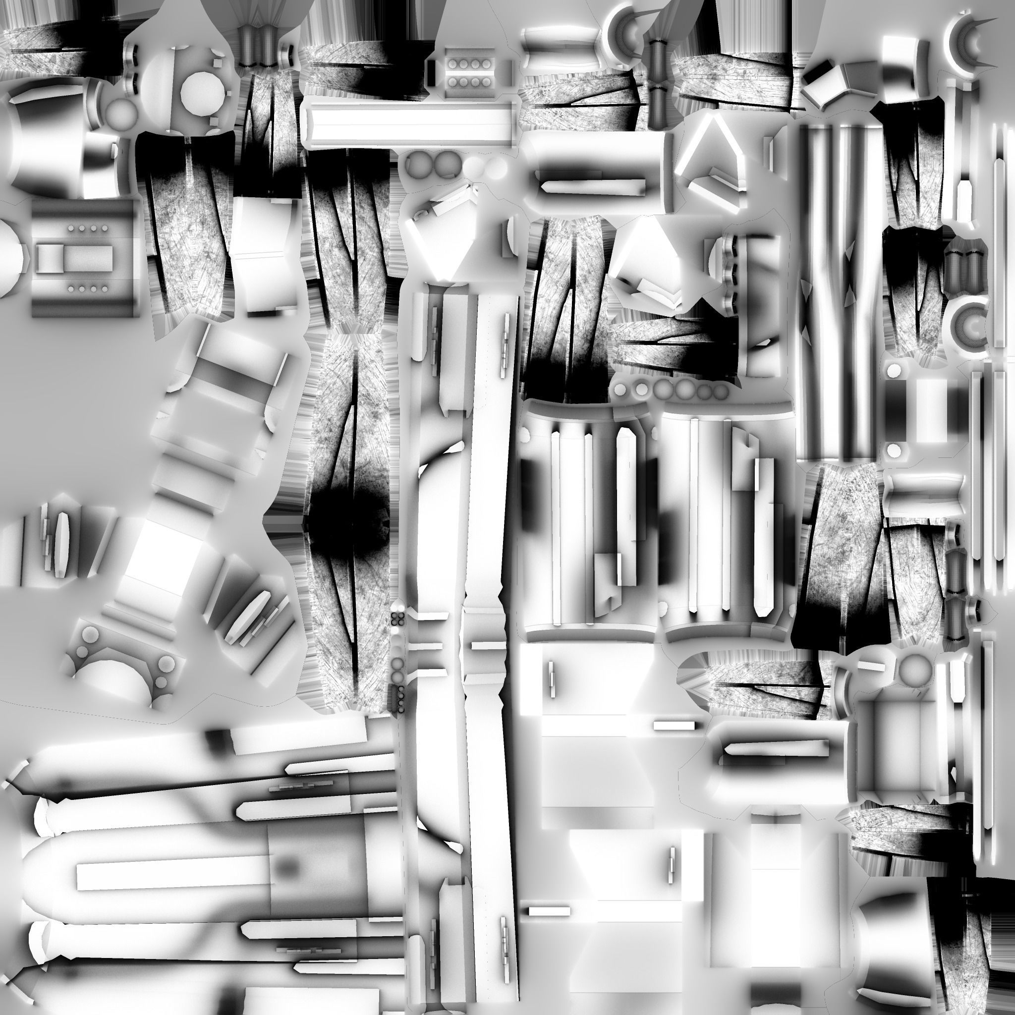 Sci-Fi Aircraft - Airship Rusted - Steampunk Asset Low-poly 3D model_24