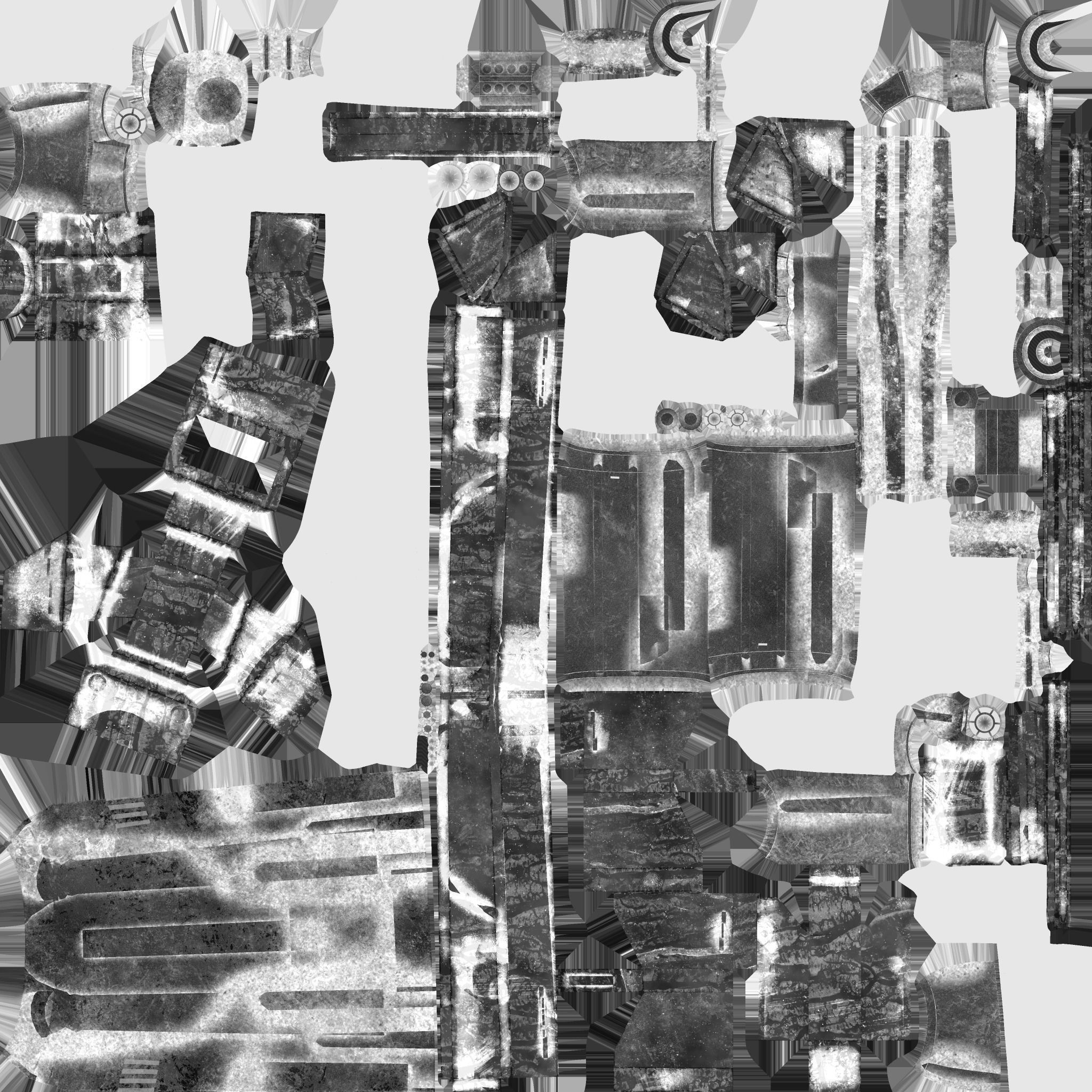 Sci-Fi Aircraft - Airship Rusted - Steampunk Asset Low-poly 3D model_25