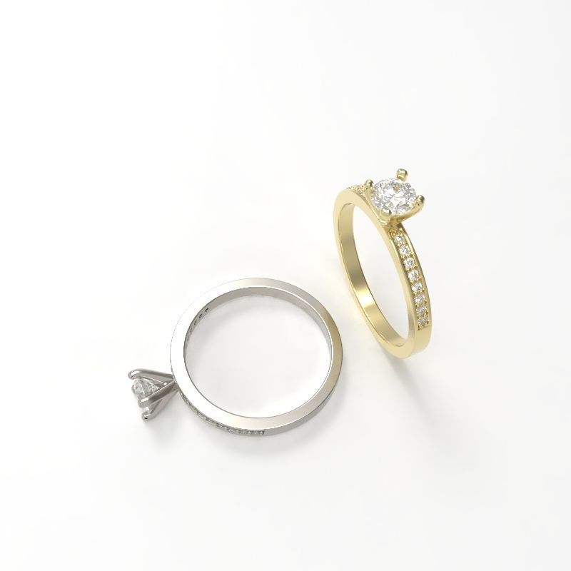 Engagement diamond ring  ready for print 3D print model_21