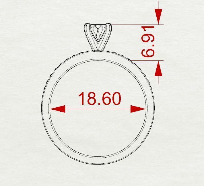 Engagement diamond ring  ready for print 3D print model_27