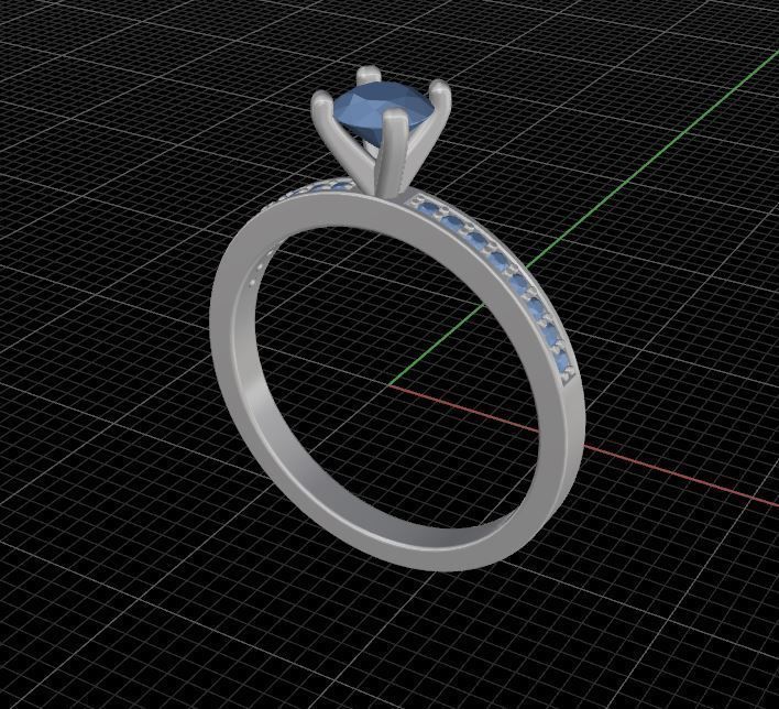 Engagement diamond ring  ready for print 3D print model_18