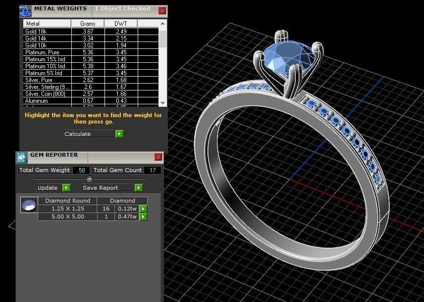 Engagement diamond ring  ready for print 3D print model_31