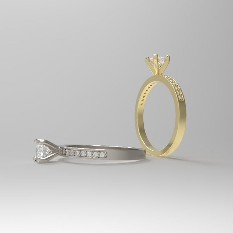 Engagement diamond ring  ready for print 3D print model_28