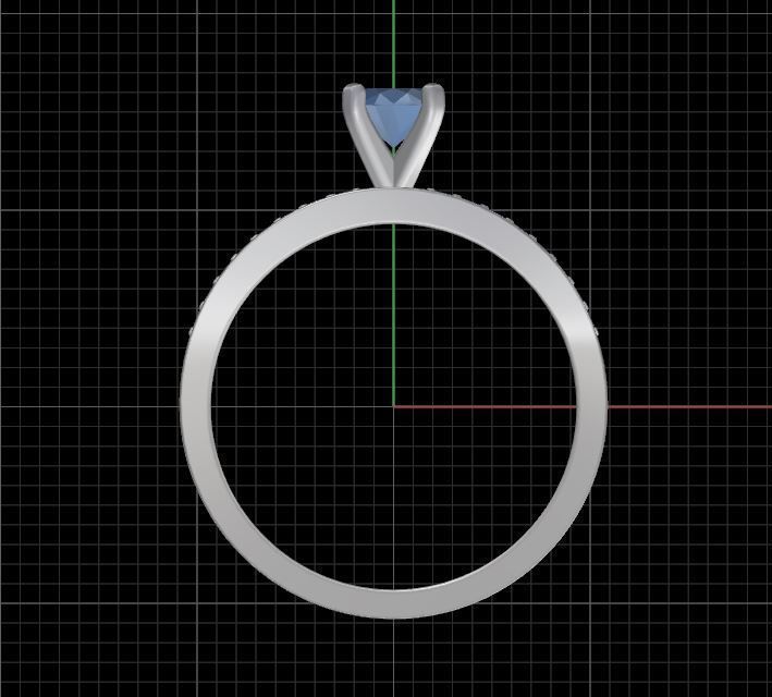 Engagement diamond ring  ready for print 3D print model_22