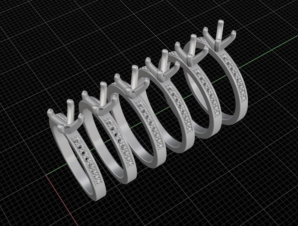 Engagement diamond ring  ready for print 3D print model_10