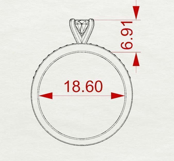 Engagement diamond ring  ready for print 3D print model_26