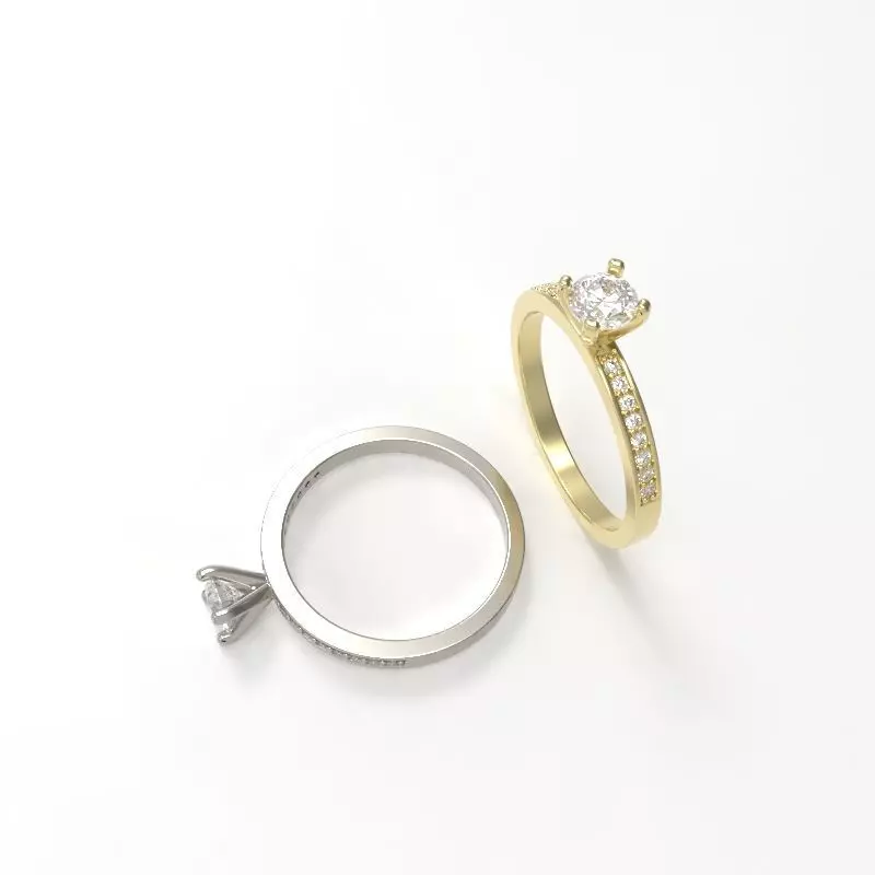 Engagement diamond ring  ready for print 3D print model_0