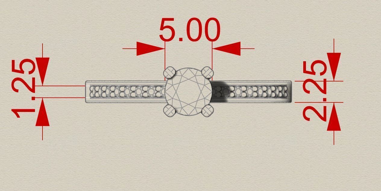 Engagement diamond ring  ready for print 3D print model_12