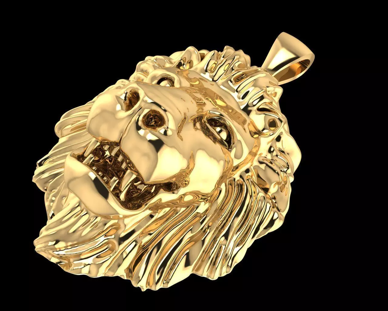 LION FACE PENDANT 3D print model