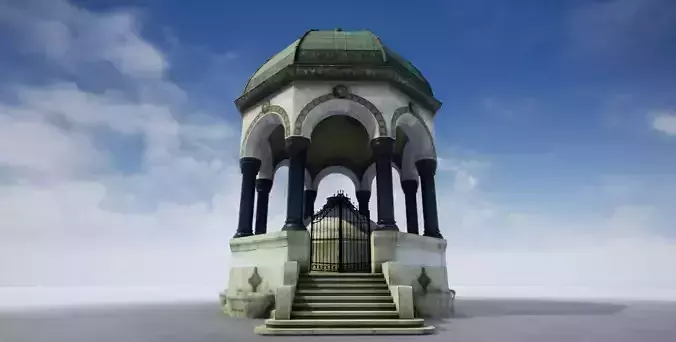 German Fountain - Alman Cesmesi - Istanbul Sultanahmet Low-poly 3D model