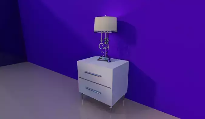 Lighting nightstand with lamp