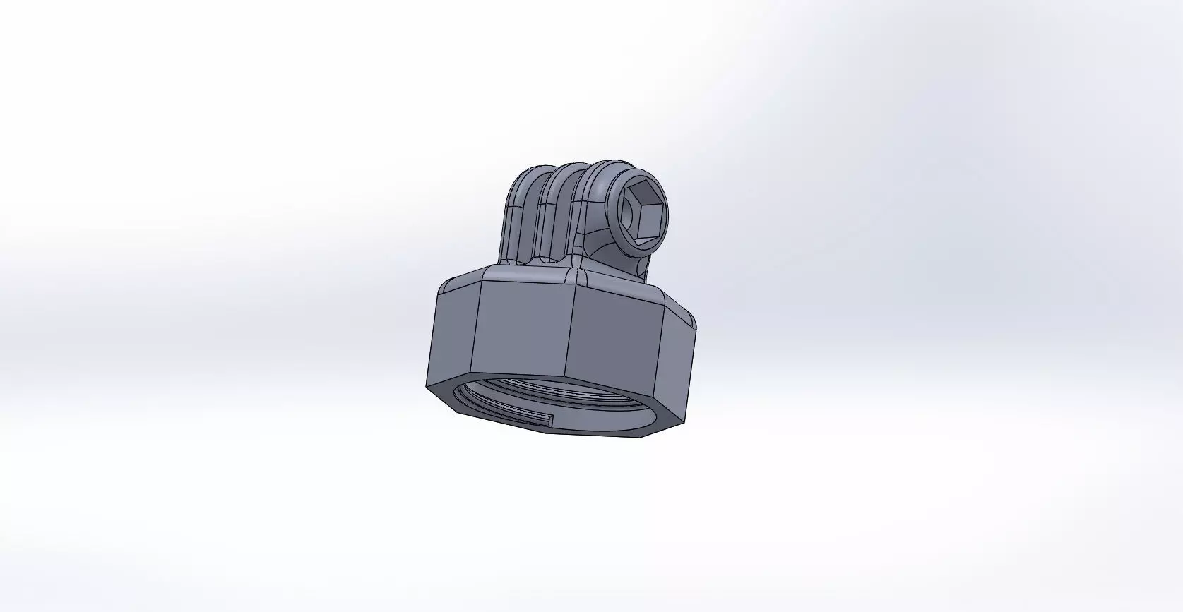 Steady Cam Floating handle  bottle cap for action camera GoPro 3D print model_0