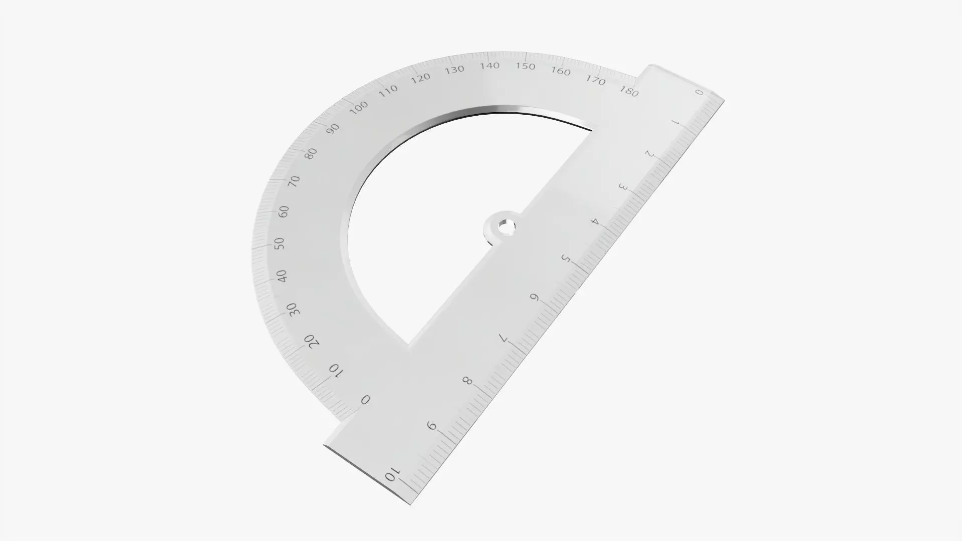Protractor half-circle 01 3D model