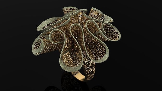 ring gold Jewelery  3D print model