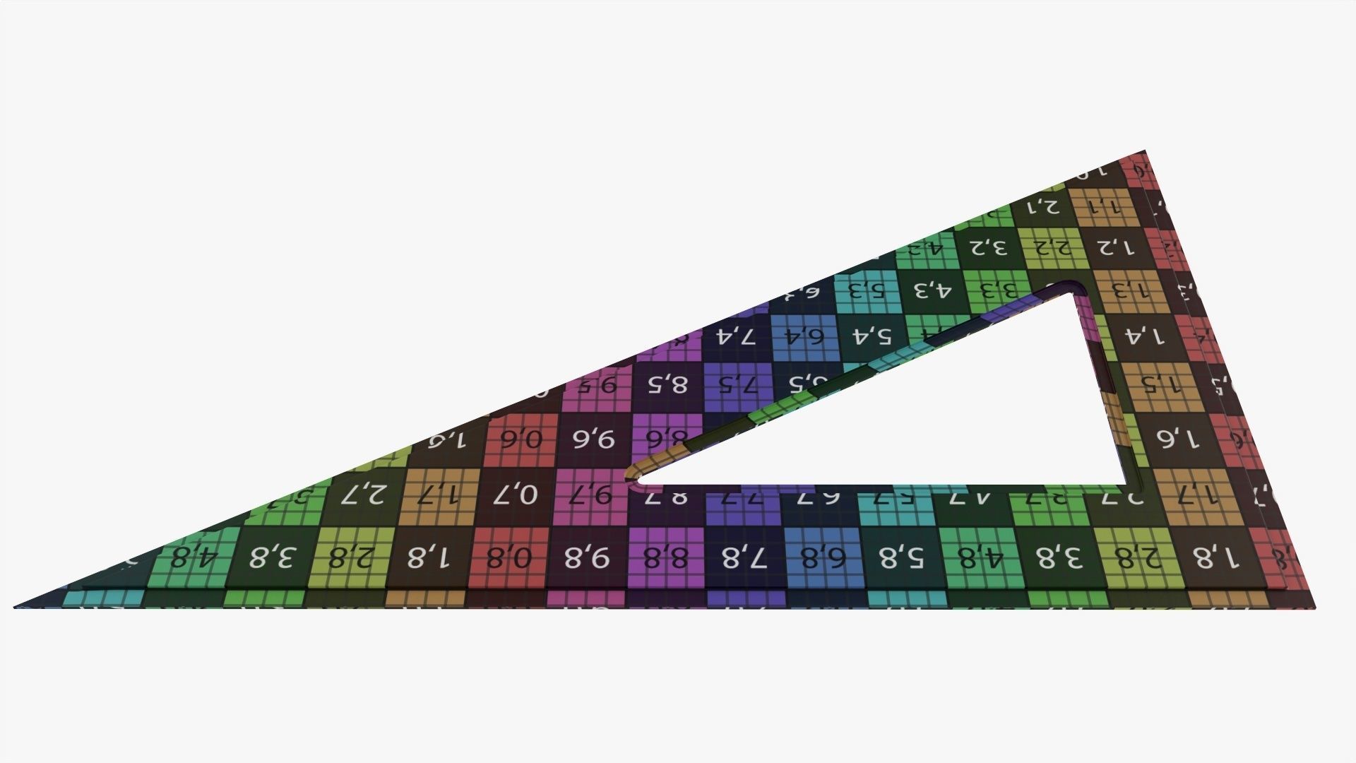 Ruler three-sided 01 3D model_7