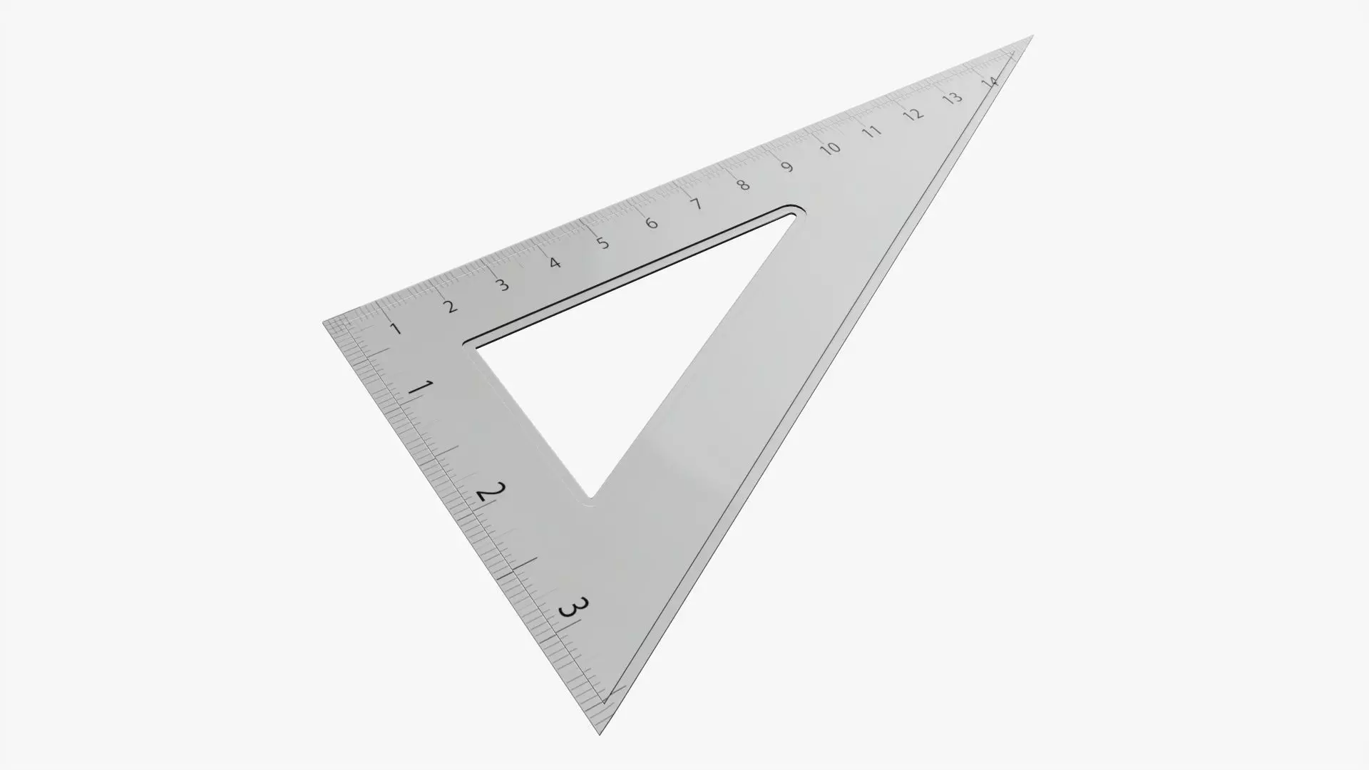 Ruler three-sided 01 3D model_0