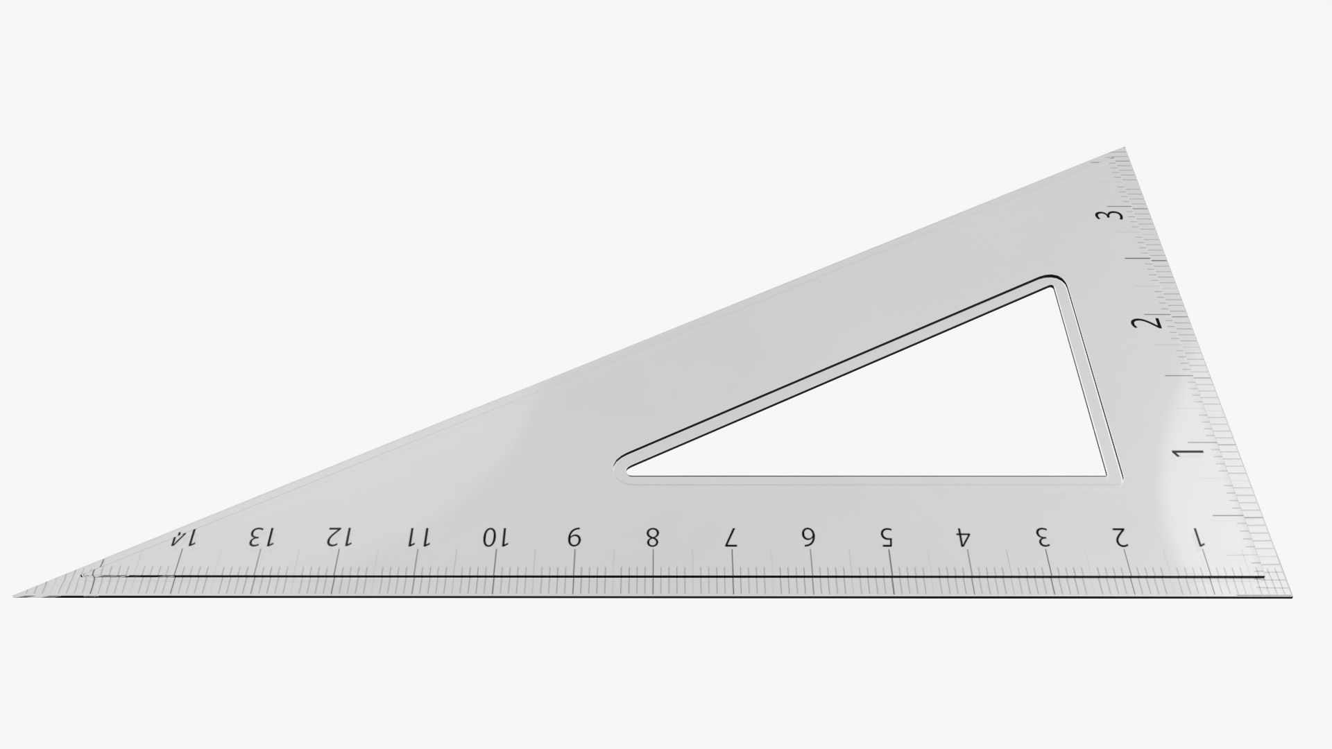 Ruler three-sided 01 3D model_2