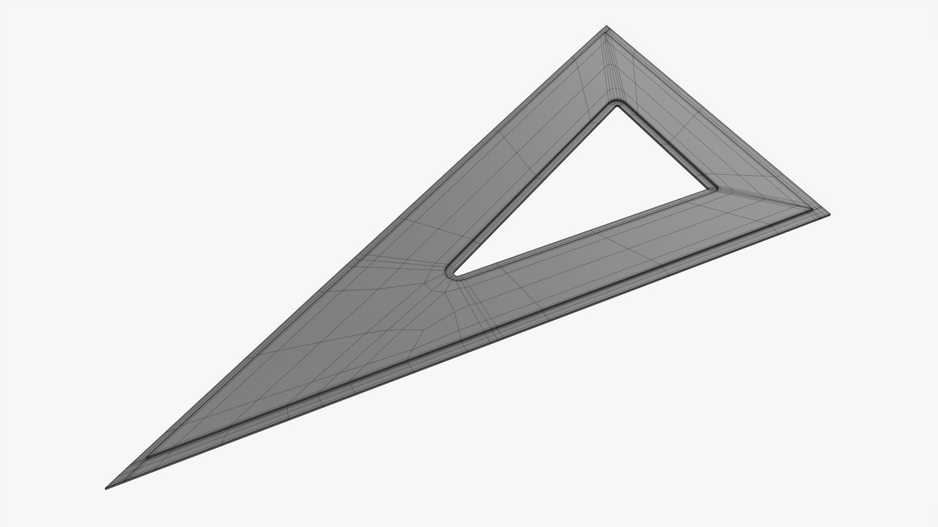 Ruler three-sided 01 3D model_4