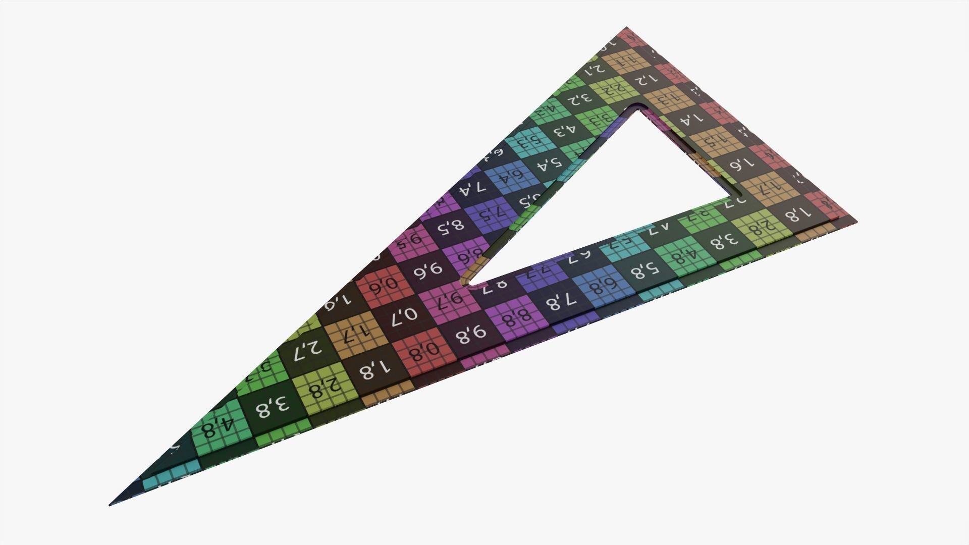 Ruler three-sided 01 3D model_6