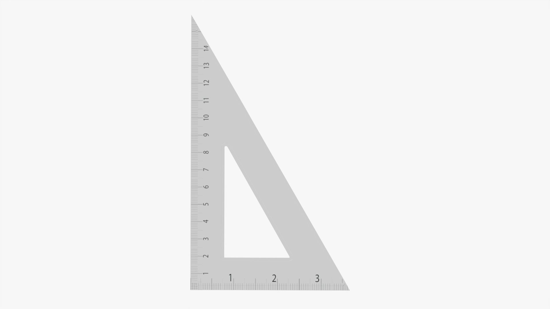 Ruler three-sided 01 3D model_3