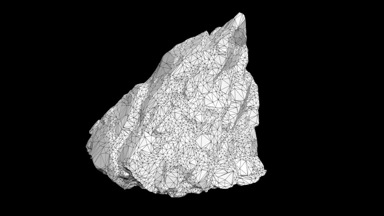 Low poly Black Sharp Rock 210226 Low-poly 3D model_10