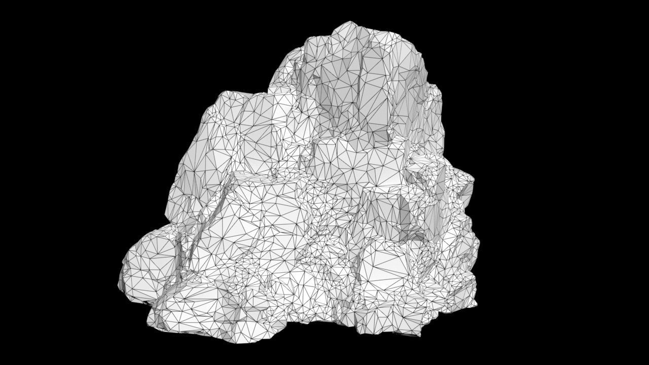Low poly Black Sharp Rock 210226 Low-poly 3D model_30