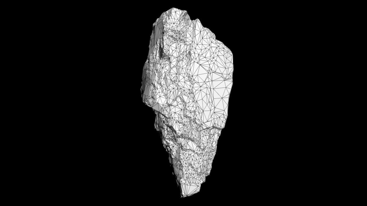 Low poly Black Sharp Rock 210226 Low-poly 3D model_25