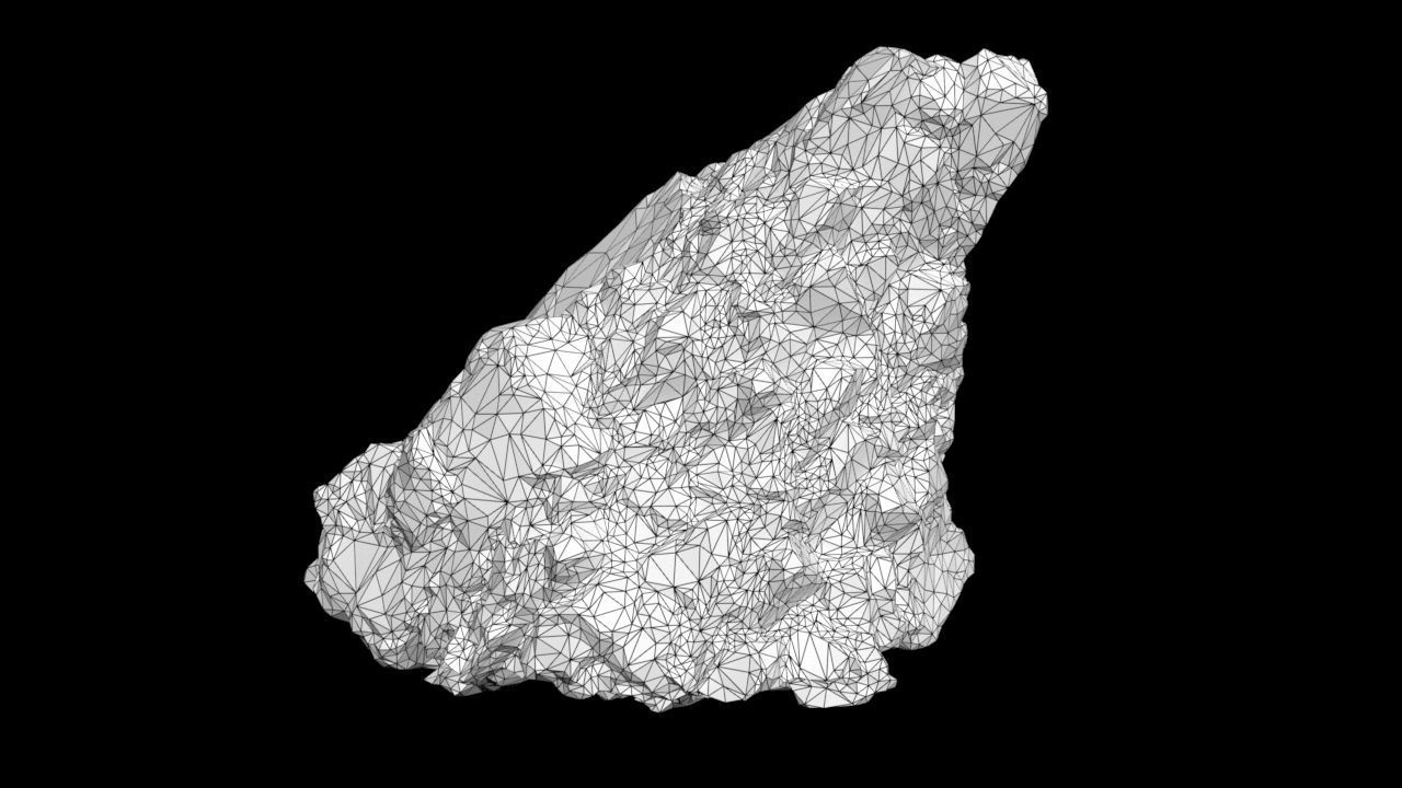 Low poly Black Sharp Rock 210226 Low-poly 3D model_45