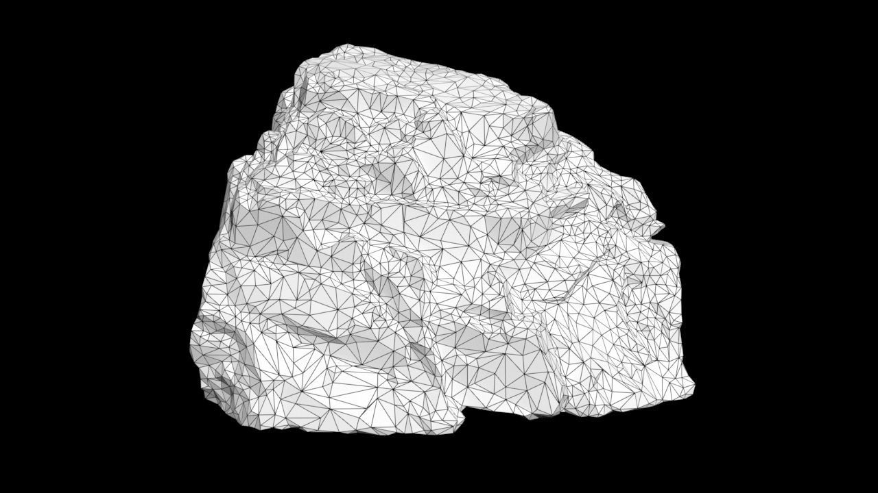 Low poly Black Sharp Rock 210226 Low-poly 3D model_15