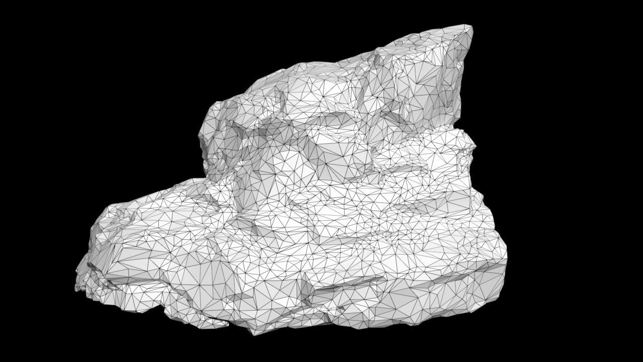 Low poly Black Sharp Rock 210226 Low-poly 3D model_5