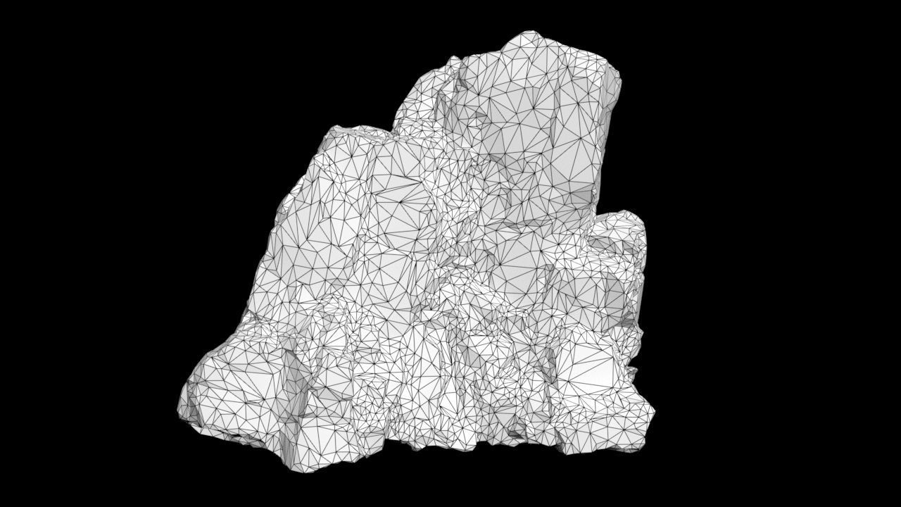 Low poly Black Sharp Rock 210226 Low-poly 3D model_20