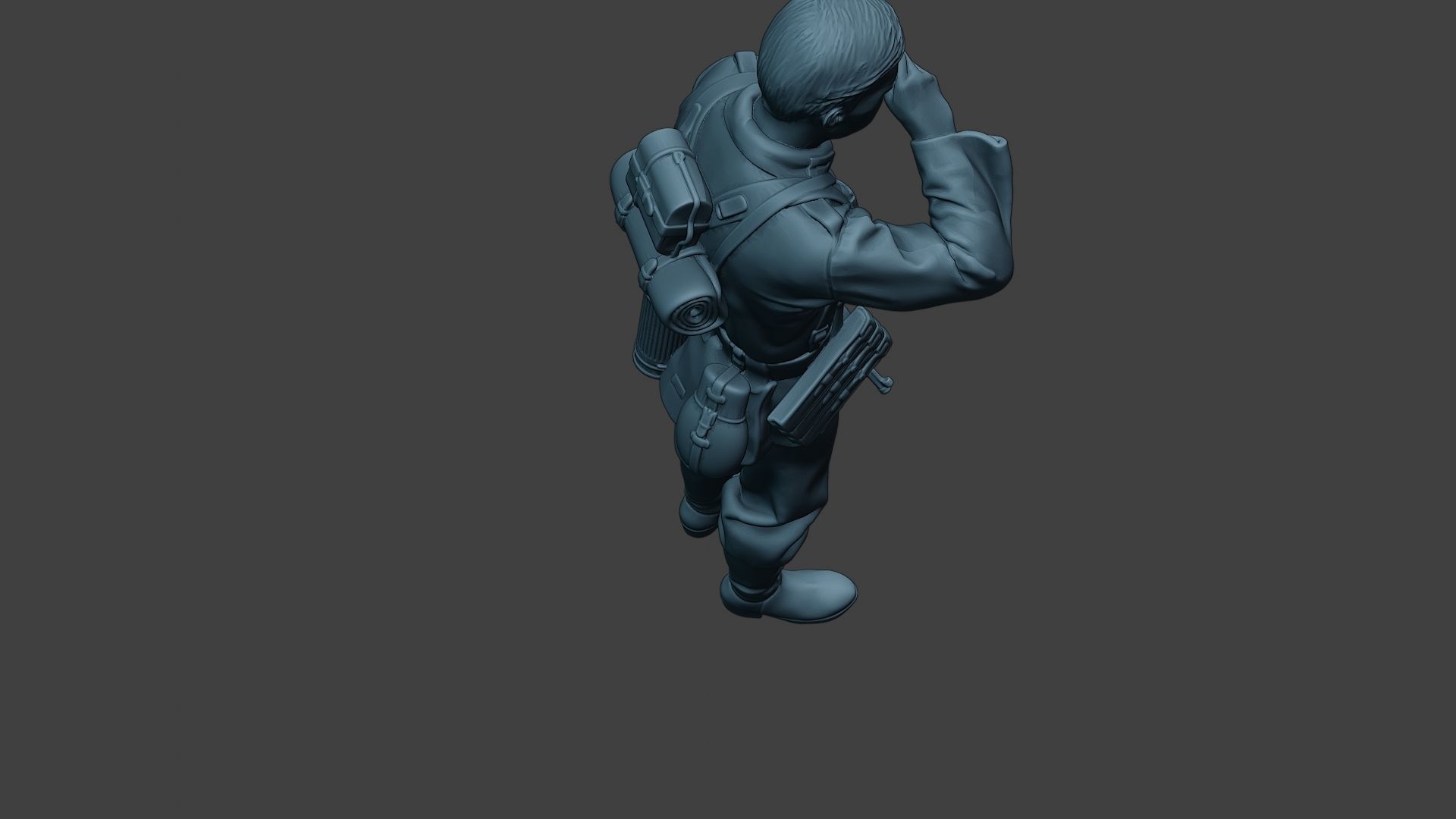 German soldier ww2 Crying G6 3D print model_23