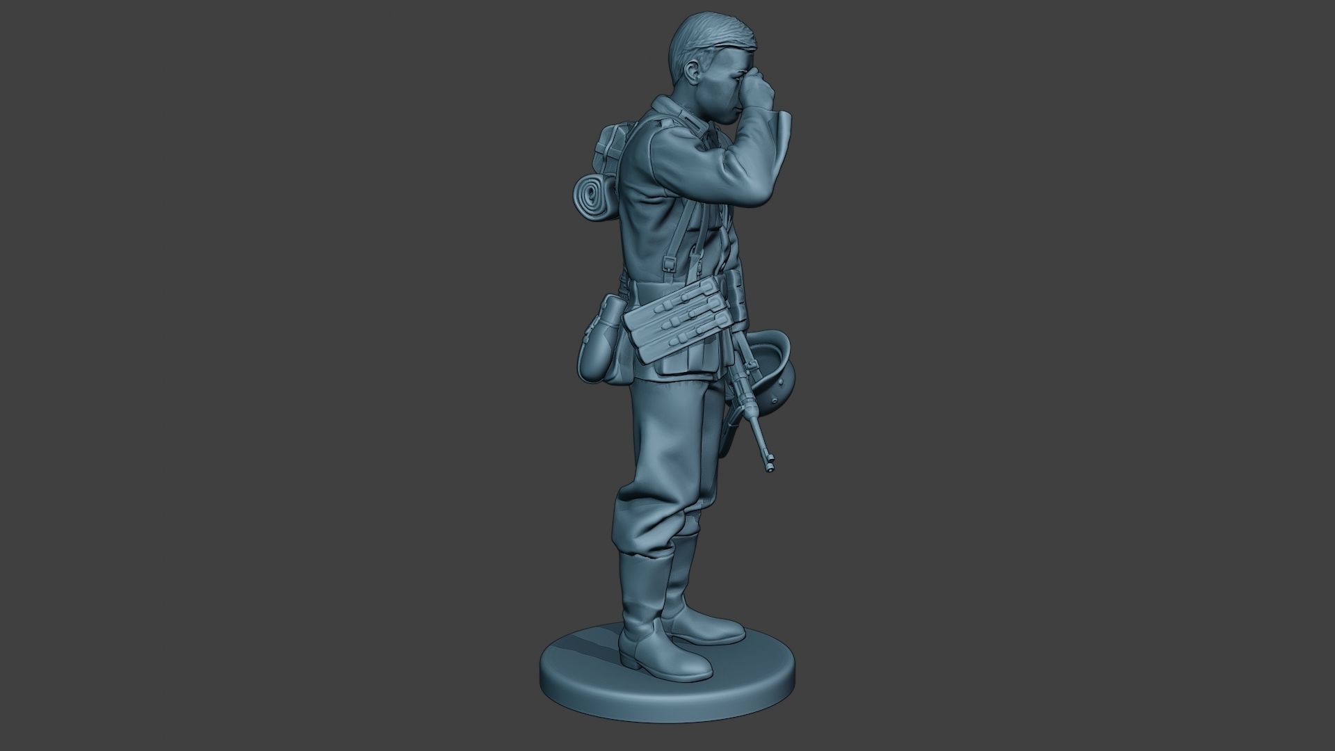 German soldier ww2 Crying G6 3D print model_9